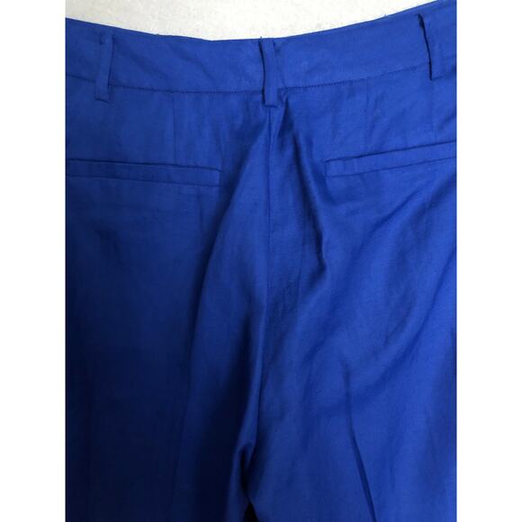 Lauren Ralph Lauren Twill Cropped Pants Women's Size 6 Linen Blend Blue NEW - Picture 6 of 11